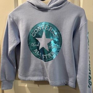 Converse Gray Hoodie with Teal Logo